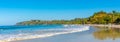 Panoramic view at the beach Espadilla in Manuel Antonio National Park - Costa Rica Royalty Free Stock Photo