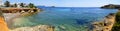 Panoramic view of a beach in Ibiza Royalty Free Stock Photo