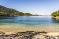 Panoramic view from the beach of Krovoulia Ithaka Royalty Free Stock Photo