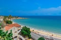 Panoramic view of the beach in Tarragona, Costa dorada Catalonia Spain