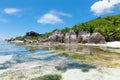 La Digue, Seychelles. Stunning landscape with beach view of Anse source D\'argent.
