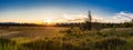 Panoramic View of a Beautiful Canadian Landscape during a Sunny Summer Sunset. Royalty Free Stock Photo