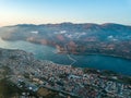Panoramic view of beautiful coastal city Argostoli, the capital of Kefalonia island