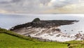 Panoramic view of the beautiful Donegal coast by Largy at the secret waterfall -  Dunkineely County Donegal Ireland Royalty Free Stock Photo