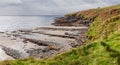 Panoramic view of the beautiful Donegal coast by Largy at the secret waterfall -  Dunkineely County Donegal Ireland Royalty Free Stock Photo