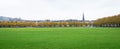 Trees in autumn foliage in a park in the city of The Hague Royalty Free Stock Photo