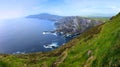 Panoramic view of the Kerry Cliffs of Portmagee, Ring of Kerry, Ireland Royalty Free Stock Photo