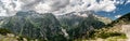 Panoramic view on beautiful mountains around Grimselpass