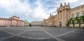 Panoramic view of Bebelplatz Square with Berlin State Opera, St. Hedwig Cathedral and Old Royal Library - Berlin, Germany Royalty Free Stock Photo