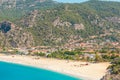 Panoramic view Belcekiz Beach. Oludeniz, Blue Lagoon Fethiye Royalty Free Stock Photo