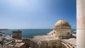 Panoramic view from the bell tower of the Cathedral of Cadiz towards the sea Royalty Free Stock Photo