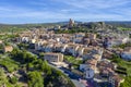 Panoramic view of Benabarre, a Spanish town and municipality of La Ribagorza, in the province of Huesca