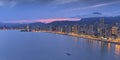 Panoramic view of Benidorm at night. Alicante, Spain Royalty Free Stock Photo