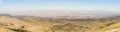 Panoramic view of Beqaa (Bekaa) Valley, Baalbeck in Lebanon