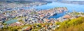 Panoramic view of Bergen Royalty Free Stock Photo