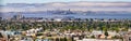 Panoramic view of Berkeley; San Francisco, Treasure Island and the Bay bridge visible in the background; California Royalty Free Stock Photo