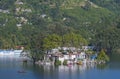 View of Bhimtal Lake Boat club, Bhimtal, Nainital, India Royalty Free Stock Photo