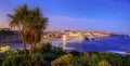 Biarritz city and Bay of Biscay on late evening, France Royalty Free Stock Photo