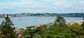 Panoramic view of Bidassoa river, in Hondarribia, Spain Royalty Free Stock Photo