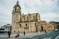 panoramic view of bilbao old town with san Anton church at background, Spain - may 2023