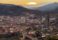 panoramic view of bilbao at sunset, Basque Country, Spain. Royalty Free Stock Photo