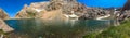 Panoramic view of black lake. Volcanic crater lake between Bolkar Mountain and Taurus Mountain, Nigde, Turkey