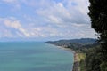 Panoramic view of the Black sea. Horizon over water Royalty Free Stock Photo