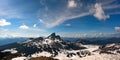 Panoramic view of Black Tusk mountain peak in Garibaldi provincial Park, British Columbia, Canada Royalty Free Stock Photo