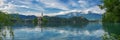 Panoramic view Bled Slovenia
