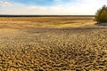 Bledowska Desert sand and rocky plateau dusty landscape at Dabrowka view point near Chechlo in Lesser Poland