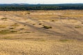 Bledowska Desert sand and rocky plateau dusty landscape at Dabrowka view point near Chechlo in Lesser Poland