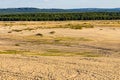 Bledowska Desert sand and rocky plateau dusty landscape at Dabrowka view point near Chechlo in Lesser Poland