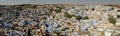Panoramic view of the Blue City, Jodhpur, Rajasthan, India Royalty Free Stock Photo