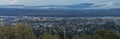 Panoramic View of Blue Hour Oregon Washington States Royalty Free Stock Photo