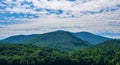 Panoramic View of the Blue Ridge Mountains of Virginia, USA Royalty Free Stock Photo