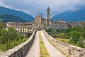 Panoramic view of Bobbio. Emilia-Romagna. Italy.