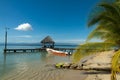 Panoramic view of Boca del toro beach Royalty Free Stock Photo