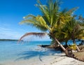 Panoramic view of Boca del toro beach Royalty Free Stock Photo
