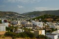 Panoramic View of Bodrum downtown, traditional white houses marina. Royalty Free Stock Photo