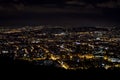 Panoramic View of Bogota, Colombia, at Night. Picture Taken from Royalty Free Stock Photo