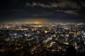 Panoramic View of Bogota, Colombia, at Night. Picture Taken from Royalty Free Stock Photo