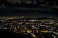 Panoramic View of Bogota, Colombia, at Night. Picture Taken from Royalty Free Stock Photo