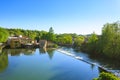 Panoramic view of Borghetto, Valeggio sul Mincio, Italy Royalty Free Stock Photo