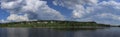 Panoramic view of Borgvattnet in Sweden, seen from the lake Borgsjoen Royalty Free Stock Photo