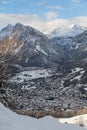 Panoramic view of bormio, italy