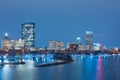 Panoramic view of Boston in Massachusetts, USA at night Royalty Free Stock Photo