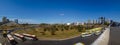 Panoramic view of Brasilia and Esplanada dos Ministerios - Brasilia, Distrito Federal, Brazil Royalty Free Stock Photo