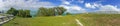 Panoramic view of Bridge along Florida Keys, USA Royalty Free Stock Photo