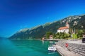 Brienz town on lake Brienz in Switzerland Royalty Free Stock Photo