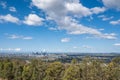 Panoramic view on Brisbane city from Mt-Coot-Tha Lookout, Australia Royalty Free Stock Photo